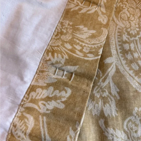 Pottery Barn Alessandro Honey Gold Curtains 50 x 96 - Picture 5 of 7